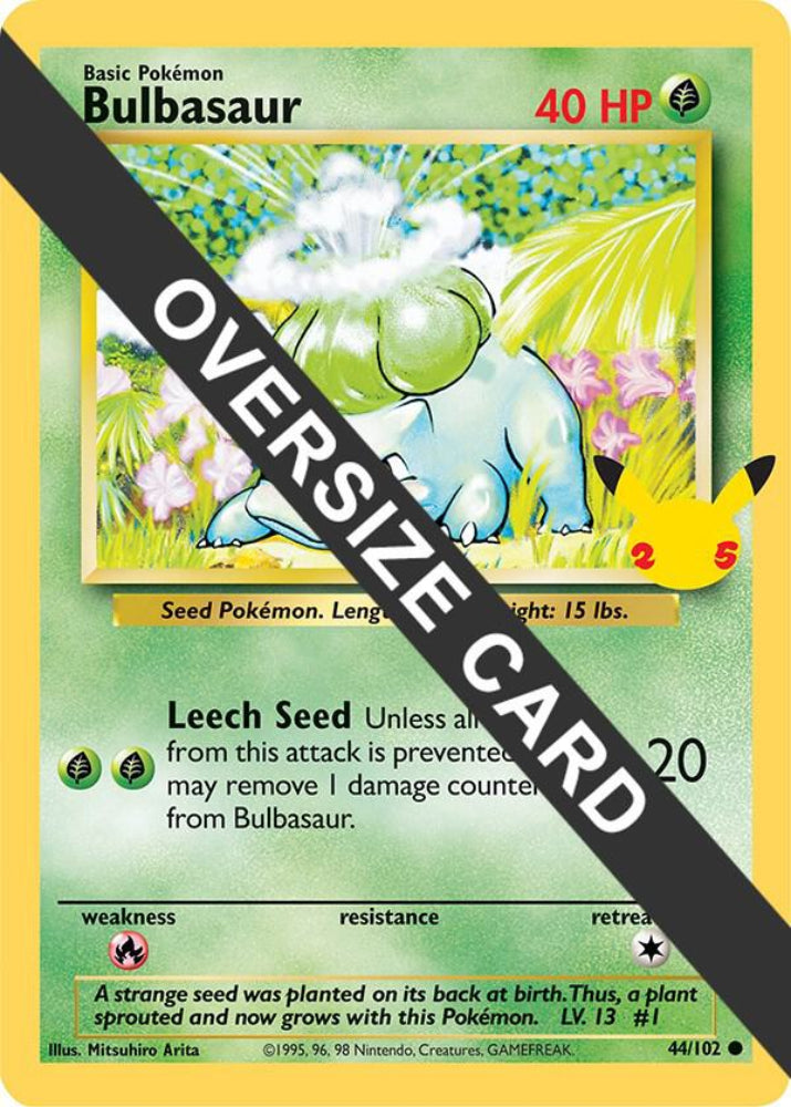 Pokémon TCG – Bulbasaur Jumbo Oversize Card – First Partner Pack Kanto Édition Promotionnelle